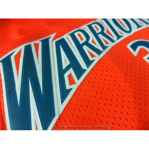Maglia Golden State Warriors Stephen Curry NO 30 Throwback Arancione